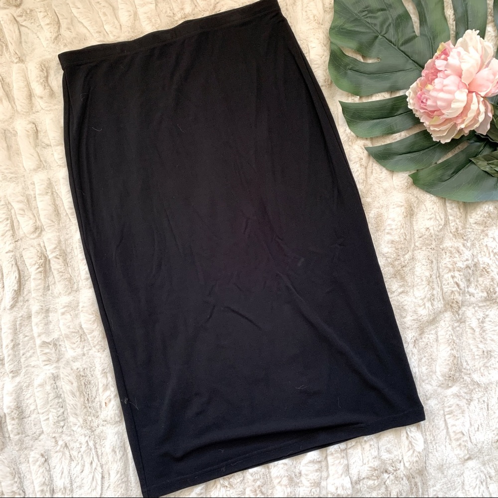 Vintage Express Stretch Midi Pencil Skirt Large